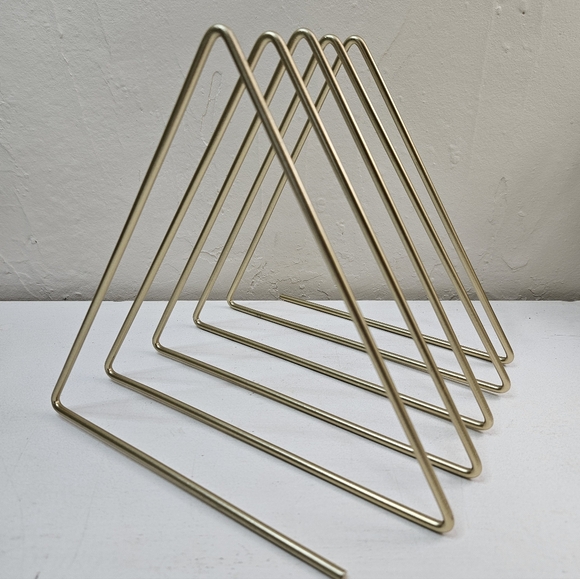 Other - Gold Triangle Metal Organizer For Files Books